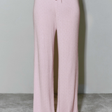 CloudKnit Silk-Cashmere Pointelle Wide-Leg Trousers