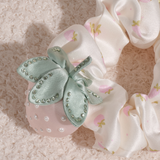 Strawberry Silk Crystal Pink Strawberry Scrunchie