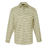 Men's Green Monogram Print Shirt