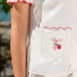 Strawberry Series Silk Short Embroidered Set