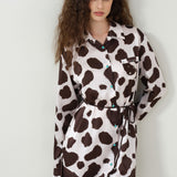 Cow Print Silk Blouse