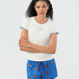 Maria Farrar Series Crystal Dessert Silk Shorts