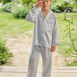 Cruise Collection Kids' Striped Silk Long Set