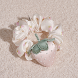 Strawberry Silk Crystal Pink Strawberry Scrunchie