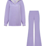 Lilac Silk Pyjama Set