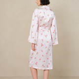 London Rose Pink Silk Dressing Gown