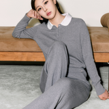 CloudKnit Silk-Cashmere Pointelle Wide-Leg Trousers