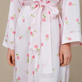 London Rose Pink Silk Dressing Gown