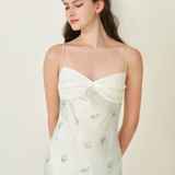 Lily of the Valley Series Silk Chiffon Maxi Dress