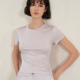 Knitted Silk Round Neck Short Sleeve