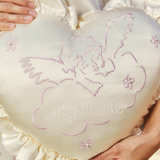 Lovers Series Silk Pearl Heart Cushion