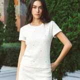 Strawberry Knitted Short-sleeve Top