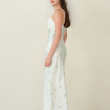 Lily of the Valley Series Silk Chiffon Maxi Dress