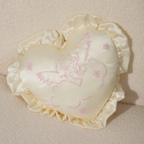 Lovers Series Silk Pearl Heart Cushion