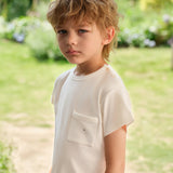 NUDE Collection Kids' Knit Short-Sleeve Long Pants Set