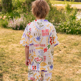 Pasta Club Kids' Silk Vacation Short Set