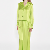 Lime Green Silk Pyjama Top