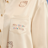 Silky Miracle x Hello Kitty Hawaii Vacation Series Silk Crystal Shirt