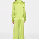 Lime Green Silk Pyjama Top