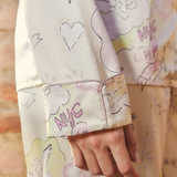 Lovers Series Silk Long Pajama Set