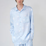 Star Printed Men's Silk Shirt