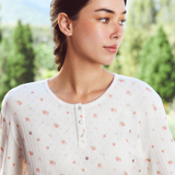 Strawberry Knitted Button-Up Pyjama Top