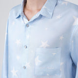 Star Printed Men's Silk Shirt