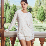 Strawberry Knitted Button-Up Pyjama Top