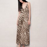 Brown Zebra Silk Nightdress