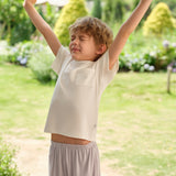 NUDE Collection Kids' Knit Short-Sleeve Long Pants Set