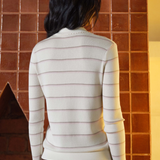 CloudKnit Striped Silk-Cotton Cardigan