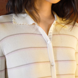 CloudKnit Striped Silk-Cotton Cardigan