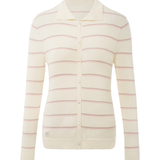 CloudKnit Striped Silk-Cotton Cardigan