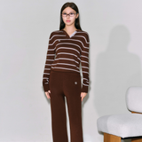CloudKnit Striped Silk-Cotton Polo Top