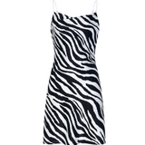 Zebra Print Silk Slip Mini Dress