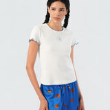 Maria Farrar Series Crystal Dessert Silk Shorts