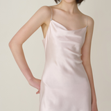 Swing Neck Crystal Silk Nightgown