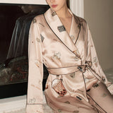 Boba Tea Cream Silk Robe