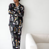 SILKY MIRACLE X BASQUIAT Melting Point Pyjama Shirt