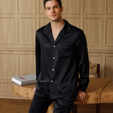 Men's Classic Button Up Silk Pyjama Set