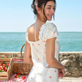 Strawberry Series Silk Short Nightdress