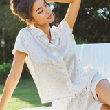 Strawberry Series Silk Short-Sleeve Top & Shorts Set