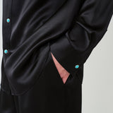 Black Rhinestone Men's Pyjama Trousers