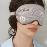 Cowboy Print Silk Eye Mask