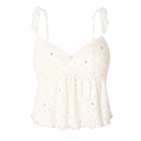 Strawberry Knitted Ruffle-Trim Cami Set