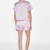 Pastel Pink Summer Silk Pyjama Set