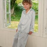 Cruise Collection Kids' Striped Silk Long Set