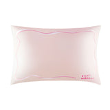 Doodle Print Blush Pink Silk Pillowcase