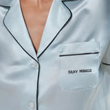 MIRACLE Series Blue Silk Short Pyjama Set