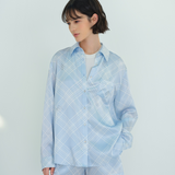 Blue Check Silk Shirt